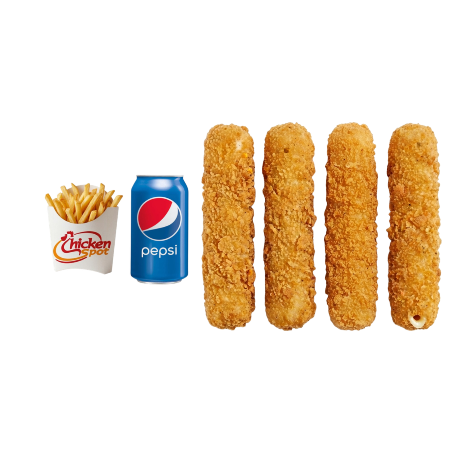 Kids 3 Pcs Mozzarella Cheese Sticks Meal